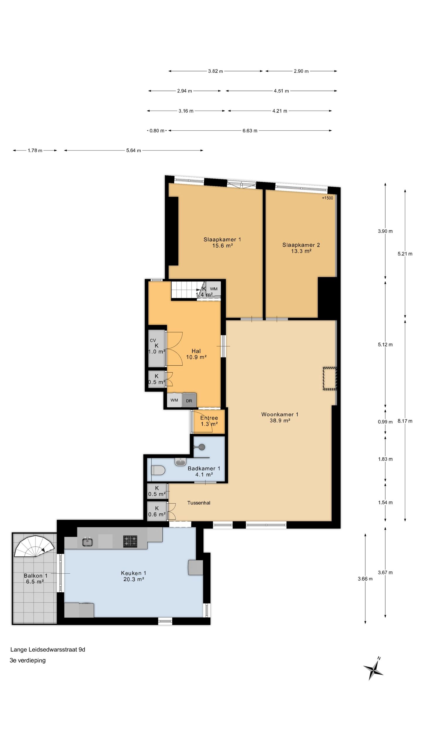 Foto 5 van Lange Leidsedwarsstraat 9-D
