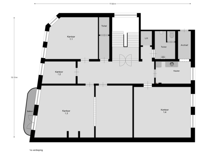 1e verdieping