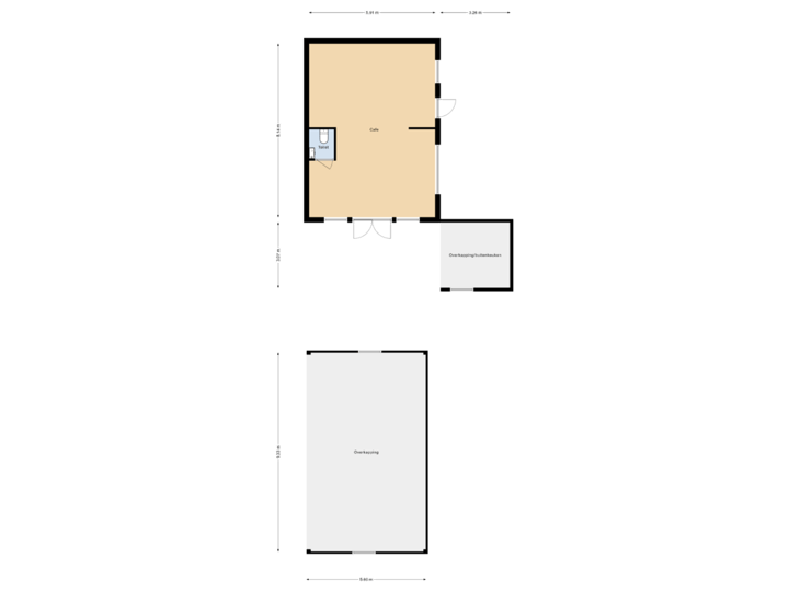 Cafe en overkappingen