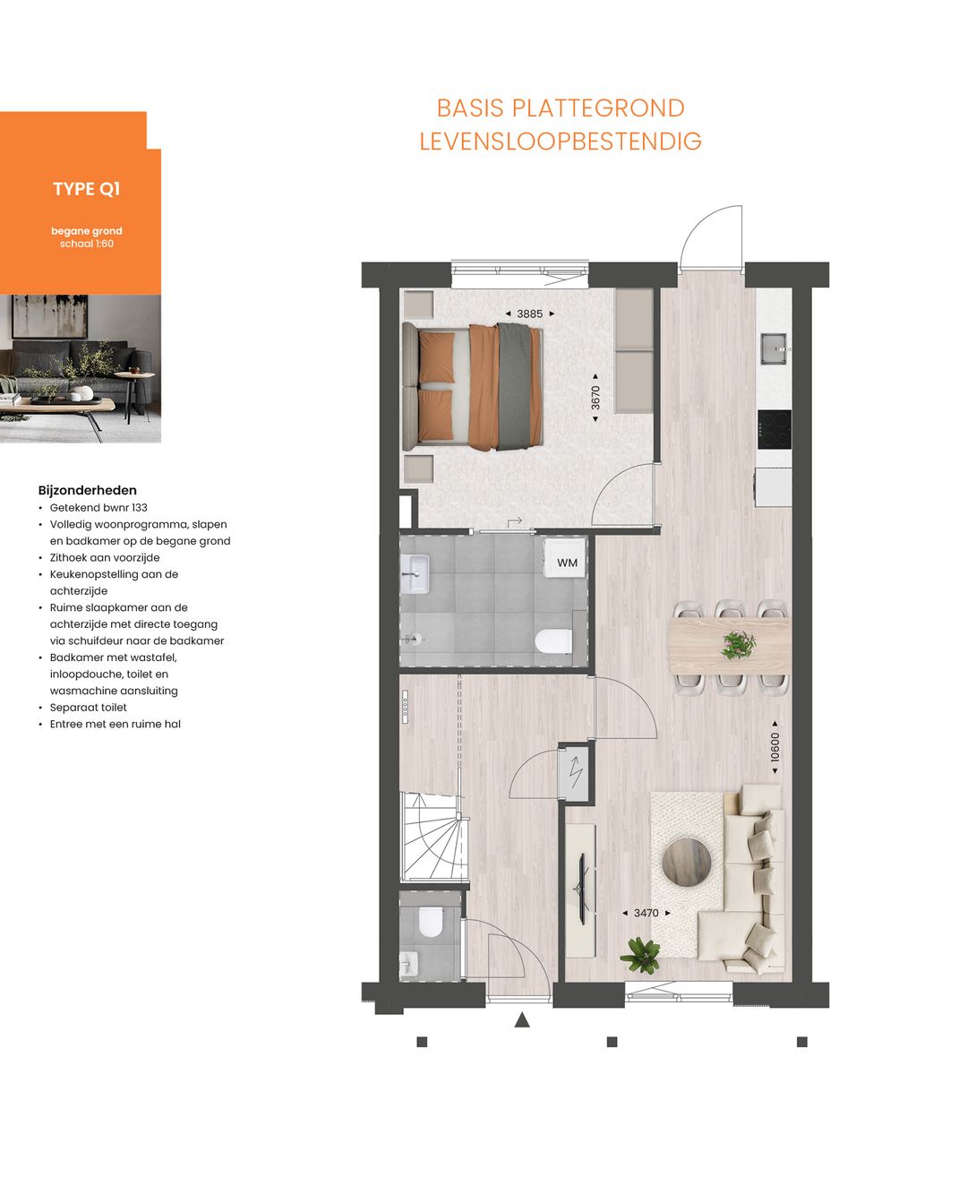 Foto 2 van Levensloopbestendige tussenwoning type P | (Bouwnr. 136)