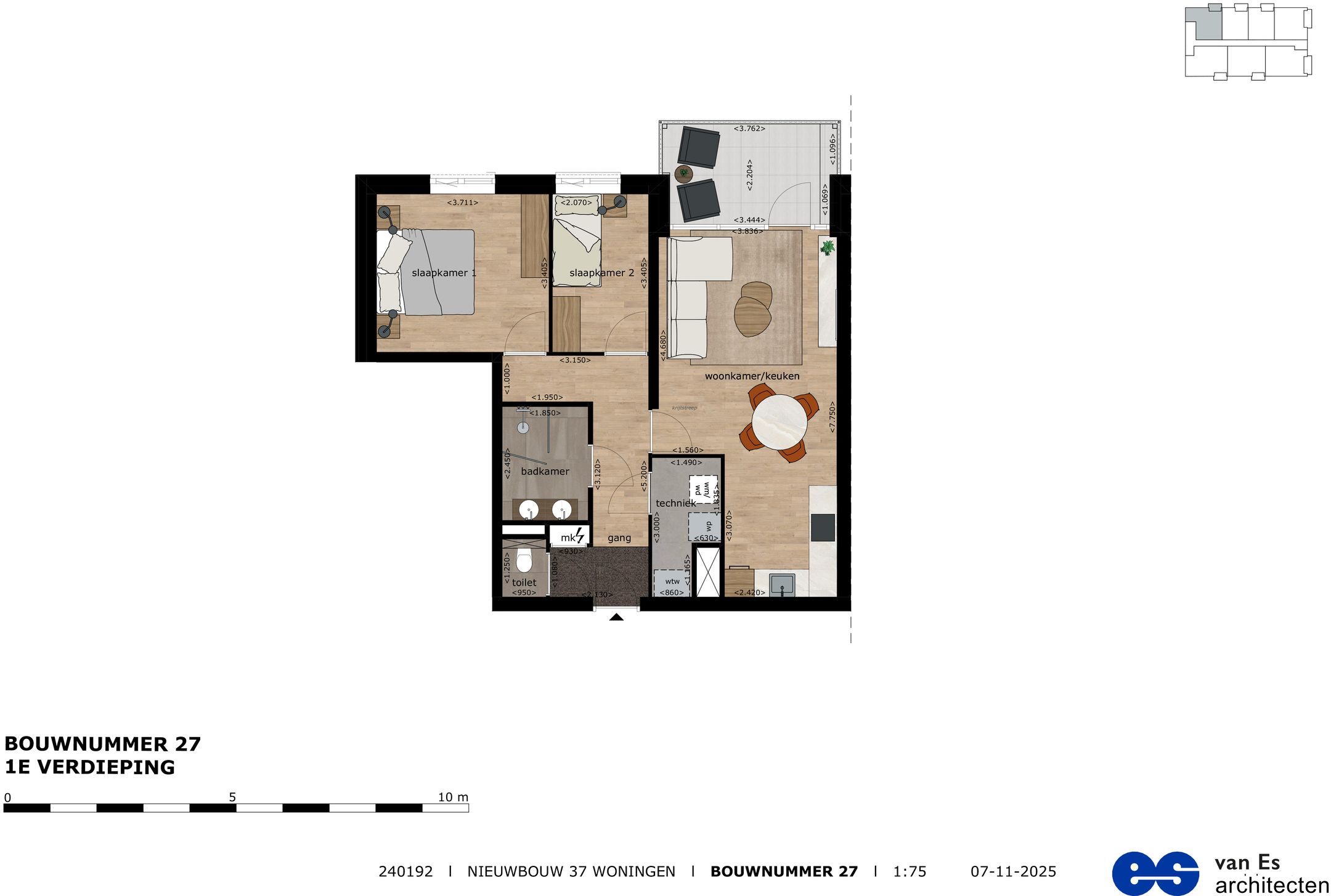 Foto 3 van appartement (Bouwnr. 27)