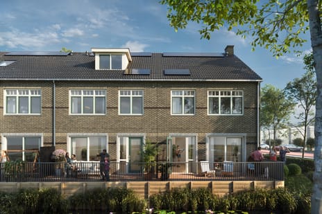 Blauwe Regen rijwoning beukmaat 6,6 m thumbnail