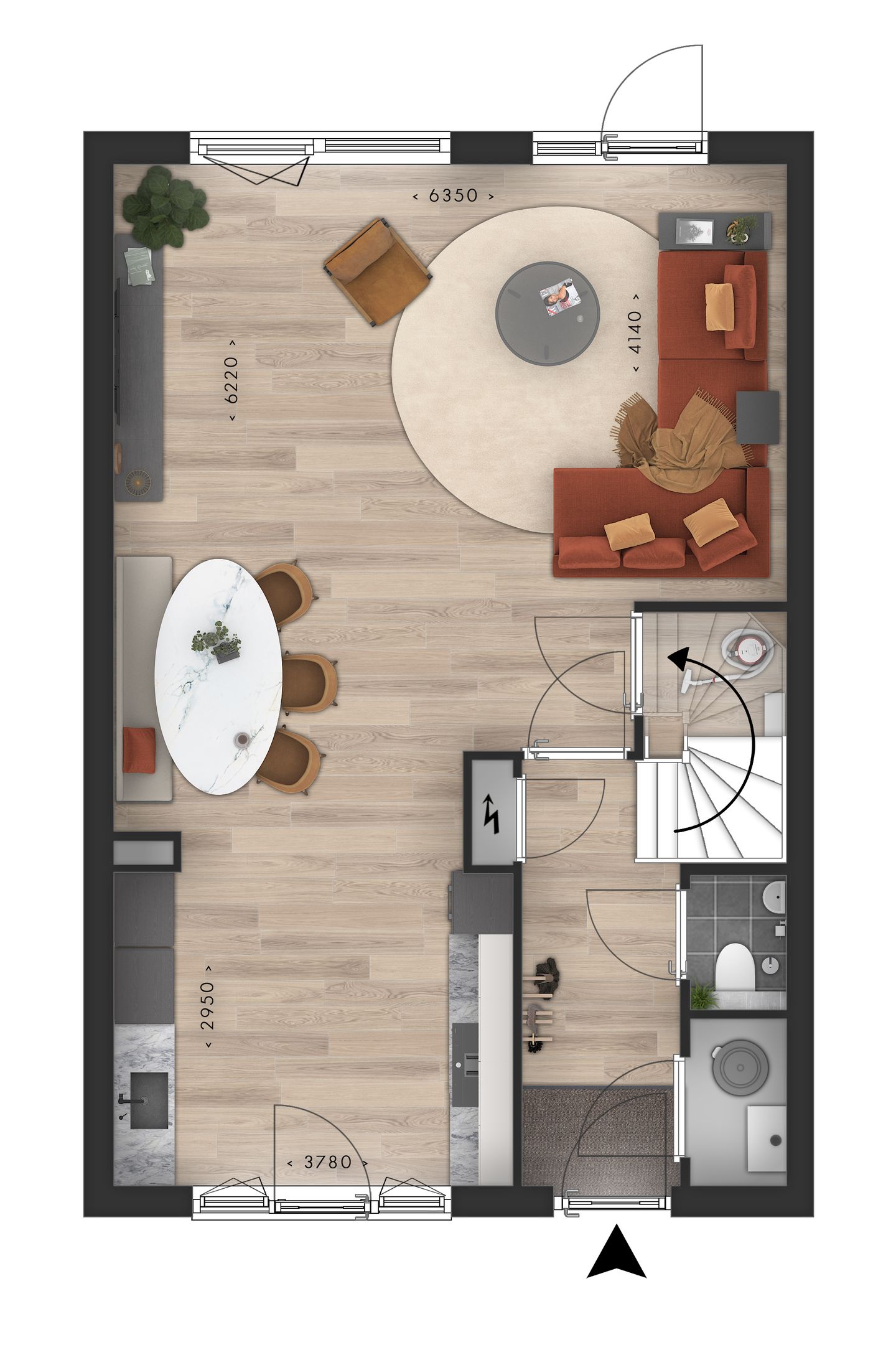 Photo 5 of Blauwe Regen rijwoning beukmaat 6,6 m (Bouwnr. 86)