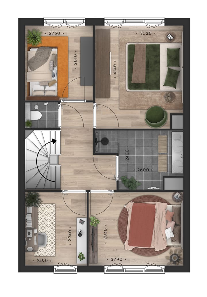 Foto 10 van Blauwe Regen rijwoning beukmaat 6,6 m (Bouwnr. 86)