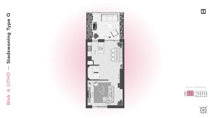 Photo 14 of 178 | LITHO | Stadswoning Type Q/L | Blok A (Bouwnr. 178)