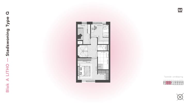 Photo 15 of 179 | LITHO | Stadswoning Type Q/L | Blok A (Bouwnr. 179)
