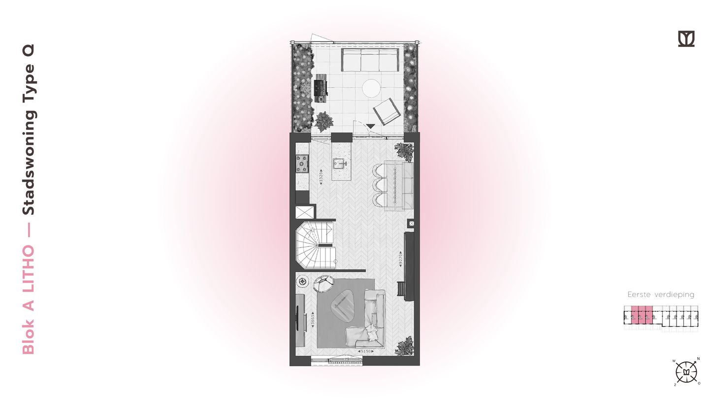 Foto 14 van 180 | LITHO | Stadswoning Type Q/L | Blok A (Bouwnr. 180)