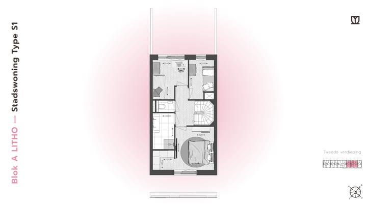 Photo 16 of 183 | LITHO | Stadswon Type S/XL | Blok A (Bouwnr. 183)