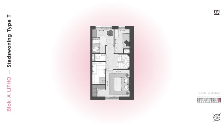 Photo 15 of 186 | LITHO | Stadswon Type T/XL | Blok A (Bouwnr. 186)