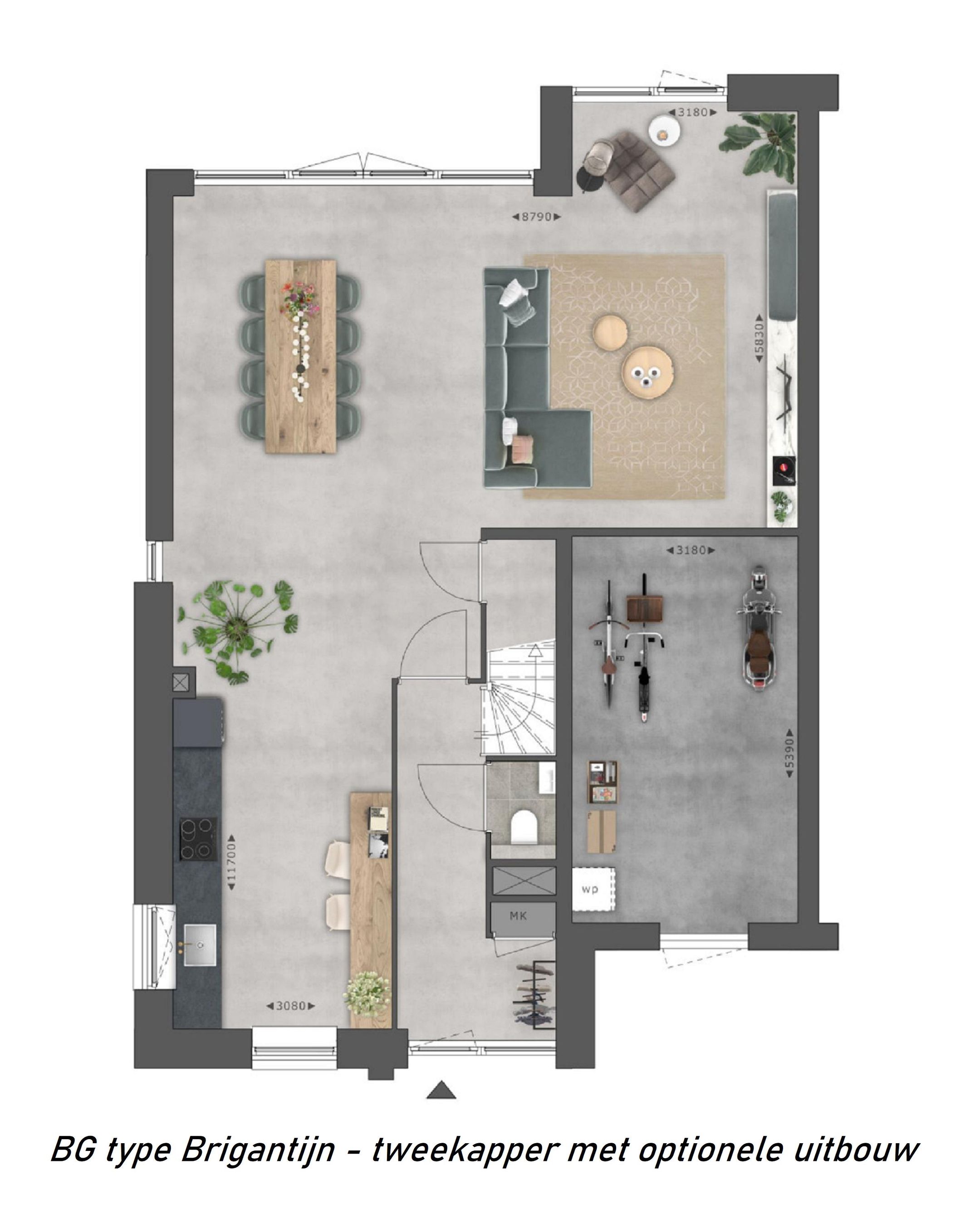 Foto 6 van Brigantijn - Twee-onder-een-kap (Bouwnr. 28)