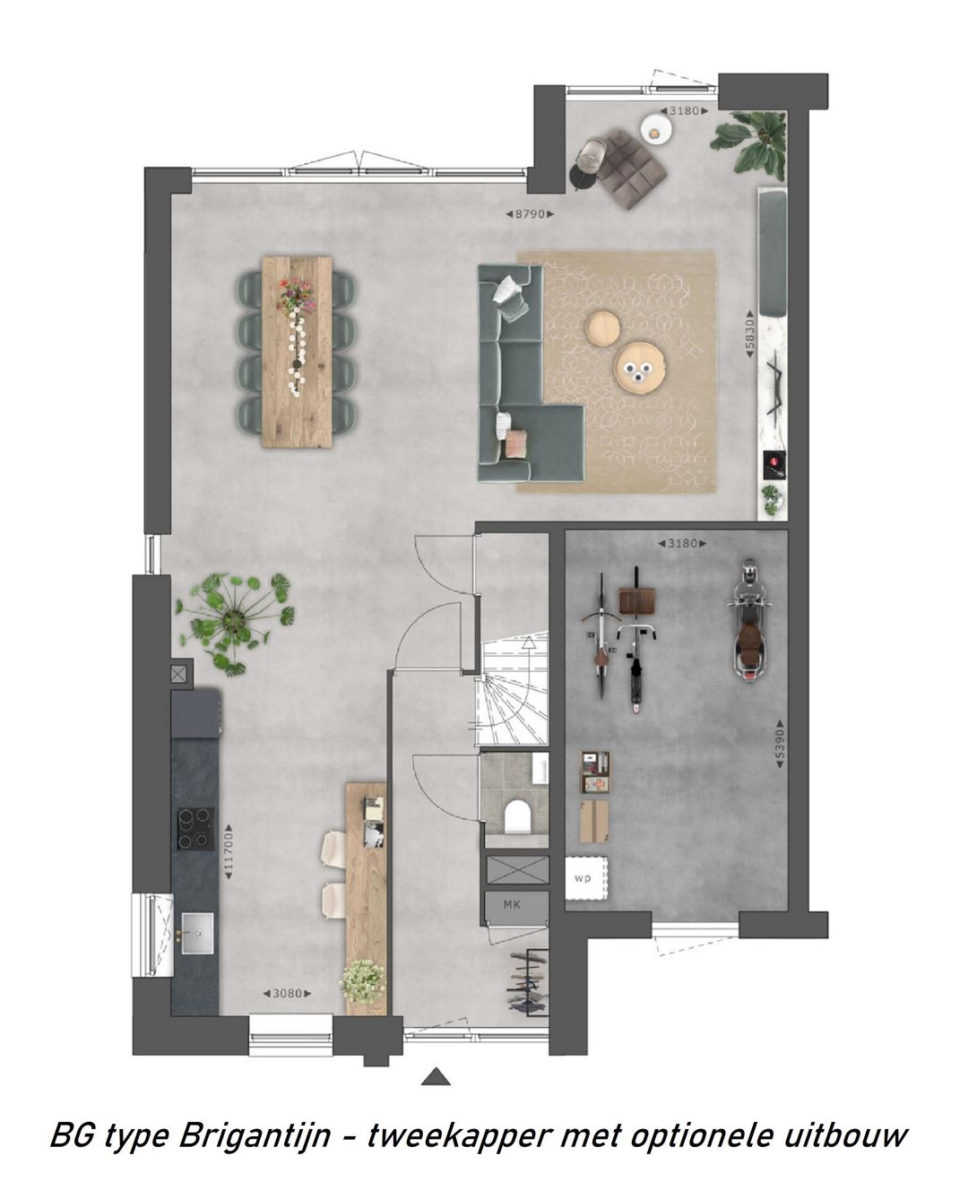 Foto 7 van Brigantijn - Twee-onder-een-kap (Bouwnr. 34)