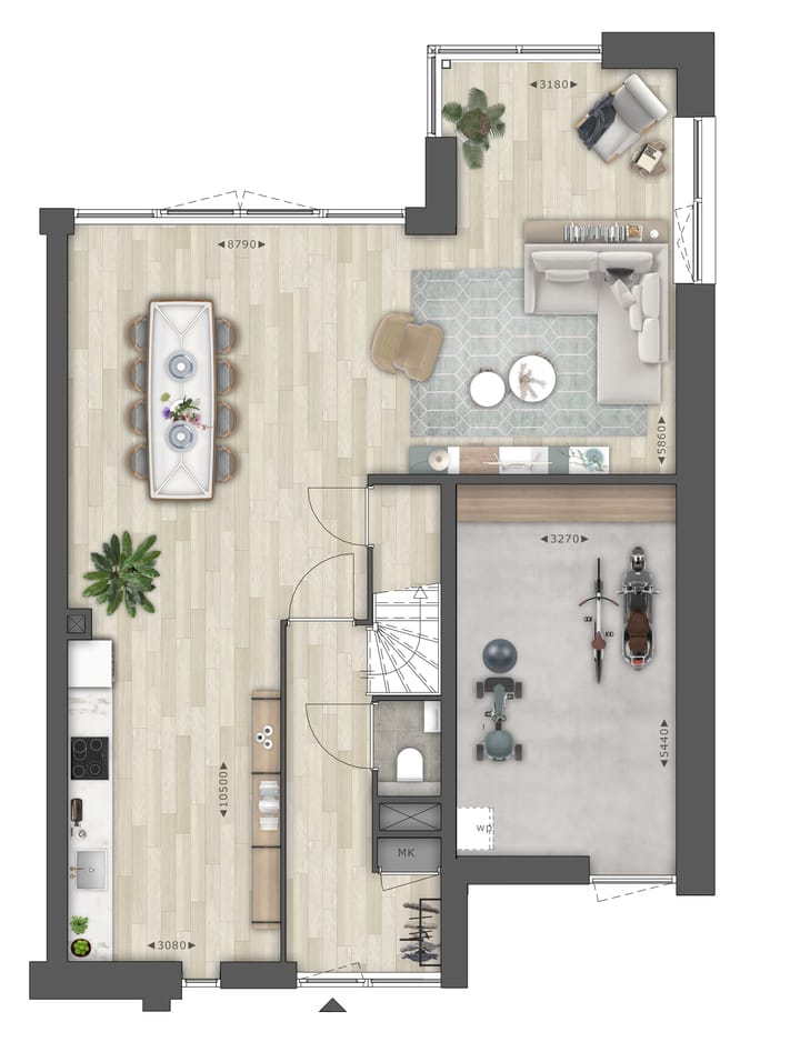 Foto 5 van Tjalk - Twee-onder-een-kap (Bouwnr. 36)