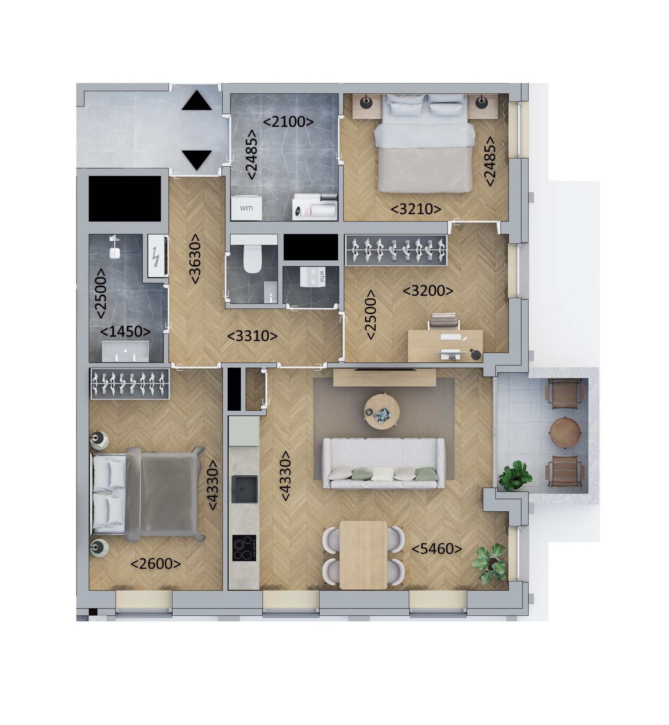 Foto 3 van Kopappartement Luxe (Bouwnr. B2.3)