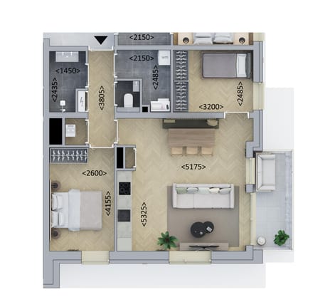 Kopappartement Standaard (Bouwnr. B1.4)