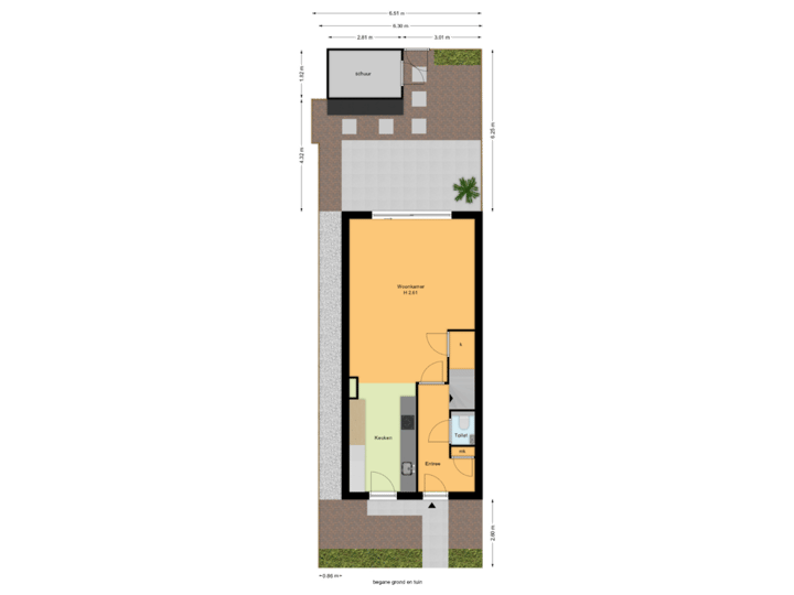 begane grond en tuin