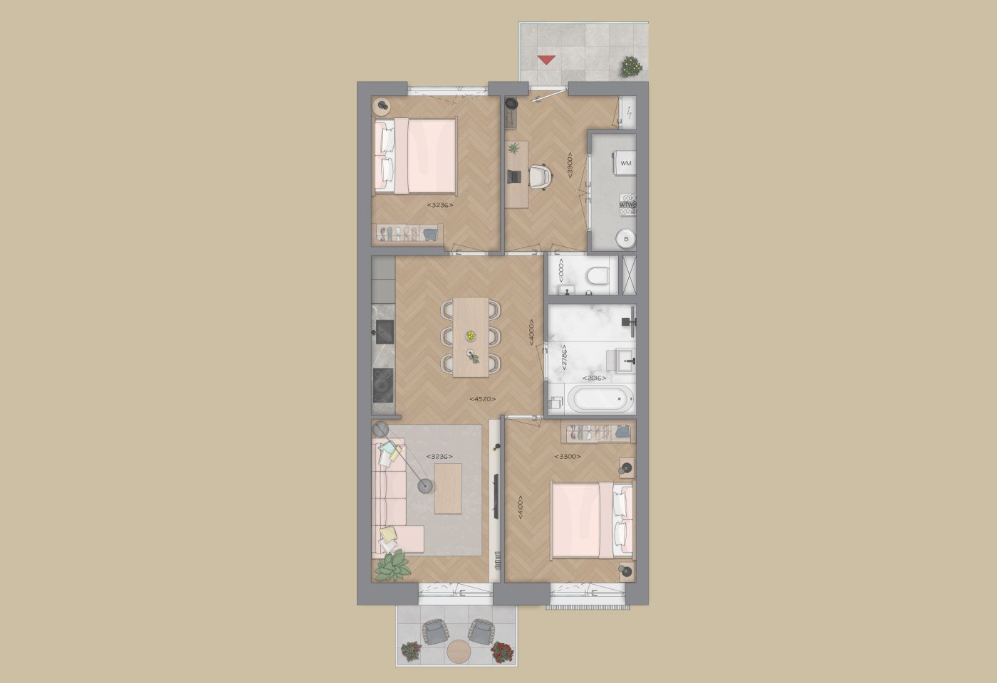 Foto 3 van Appartement type D (Bouwnr. 15)