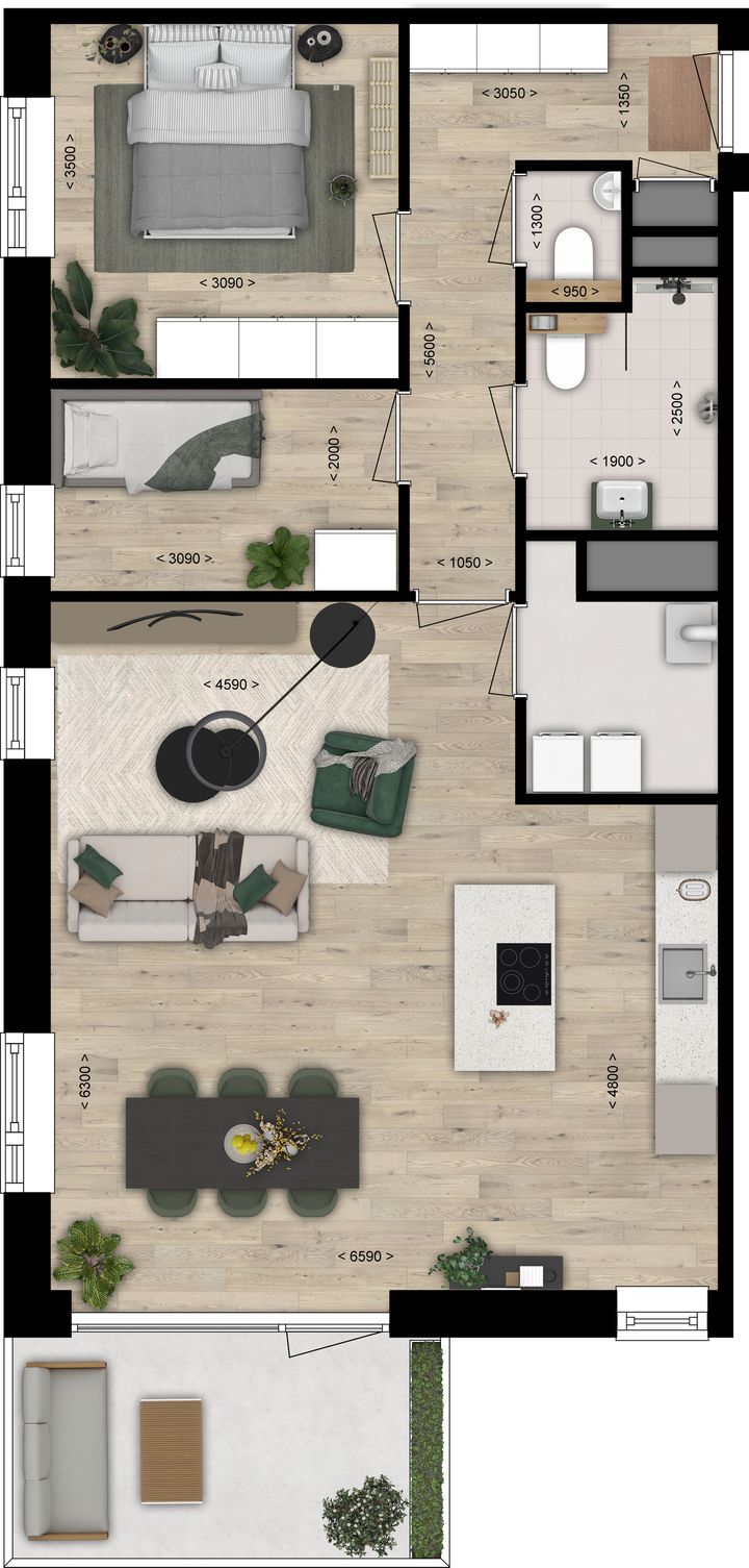 Foto 2 van Appartement type F (Bouwnr. 56)