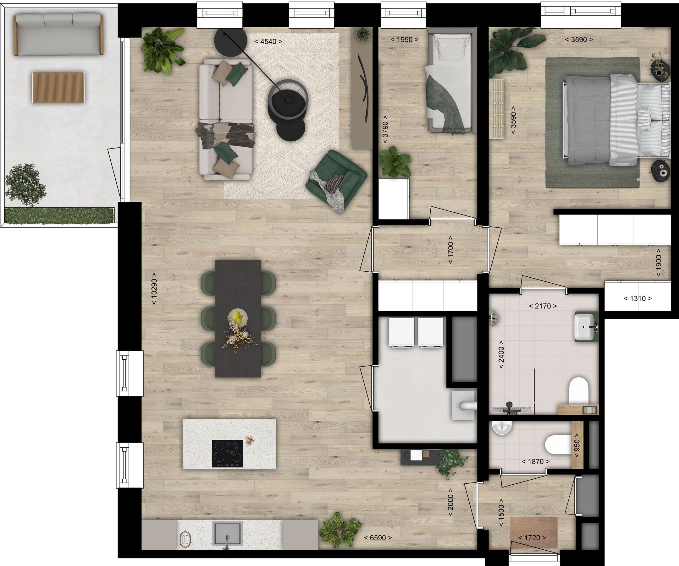 Foto 3 van Appartement type G (Bouwnr. 37)