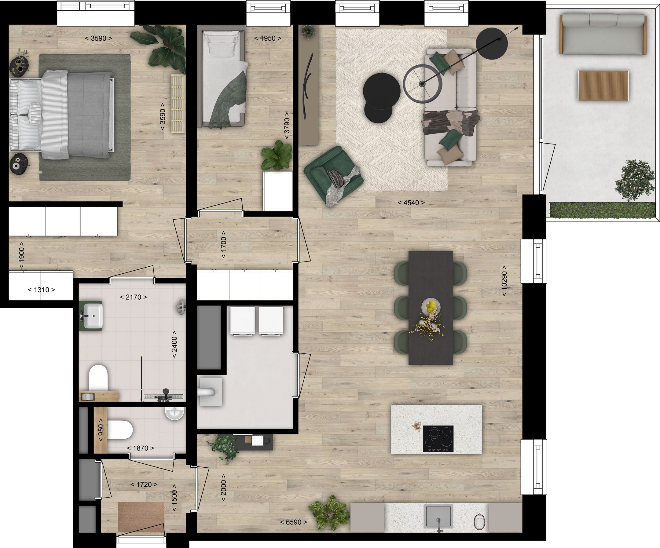 Foto 3 van Appartement type C (Bouwnr. 33)