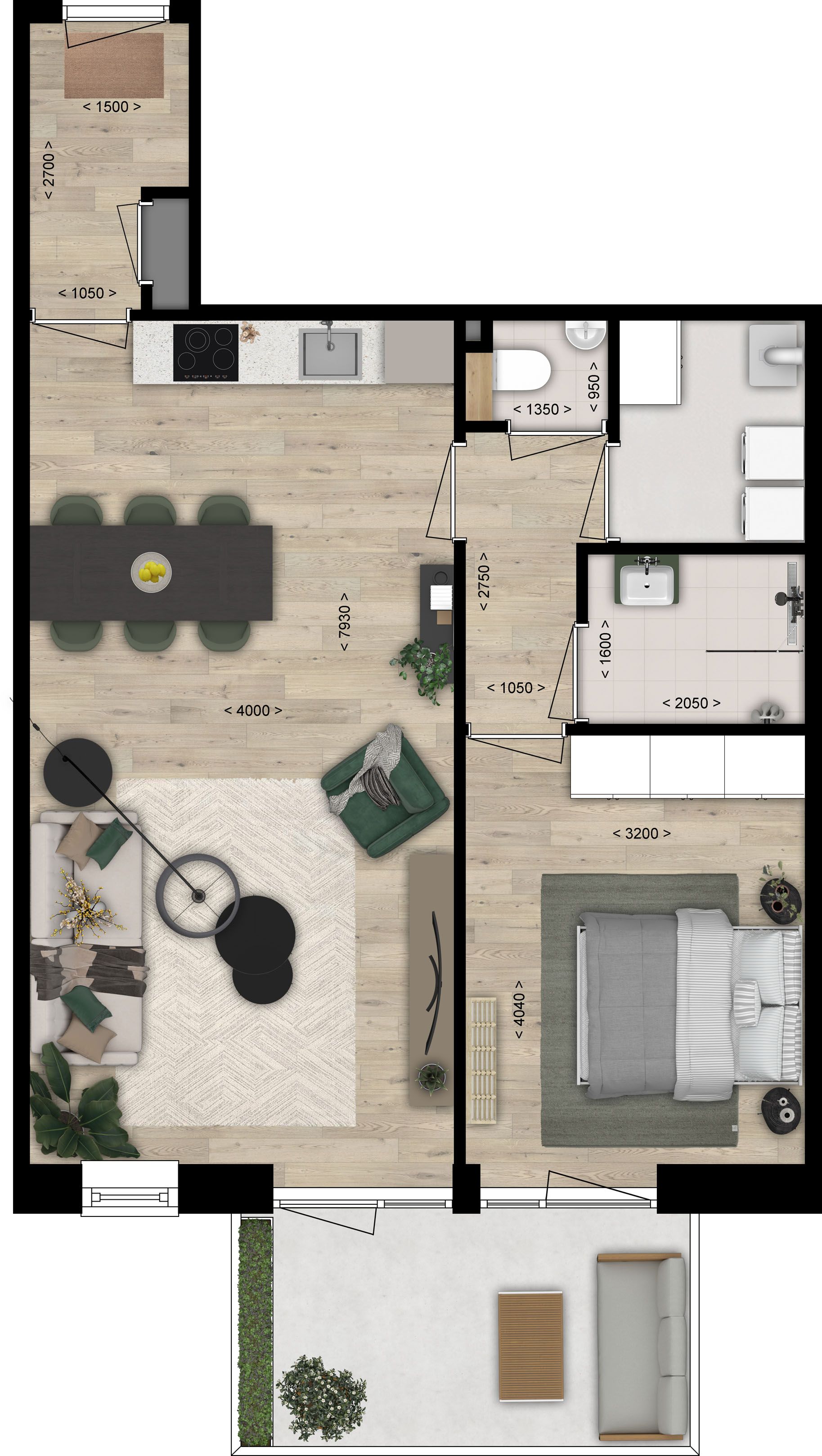 Foto 3 van Appartement type J (Bouwnr. 50)