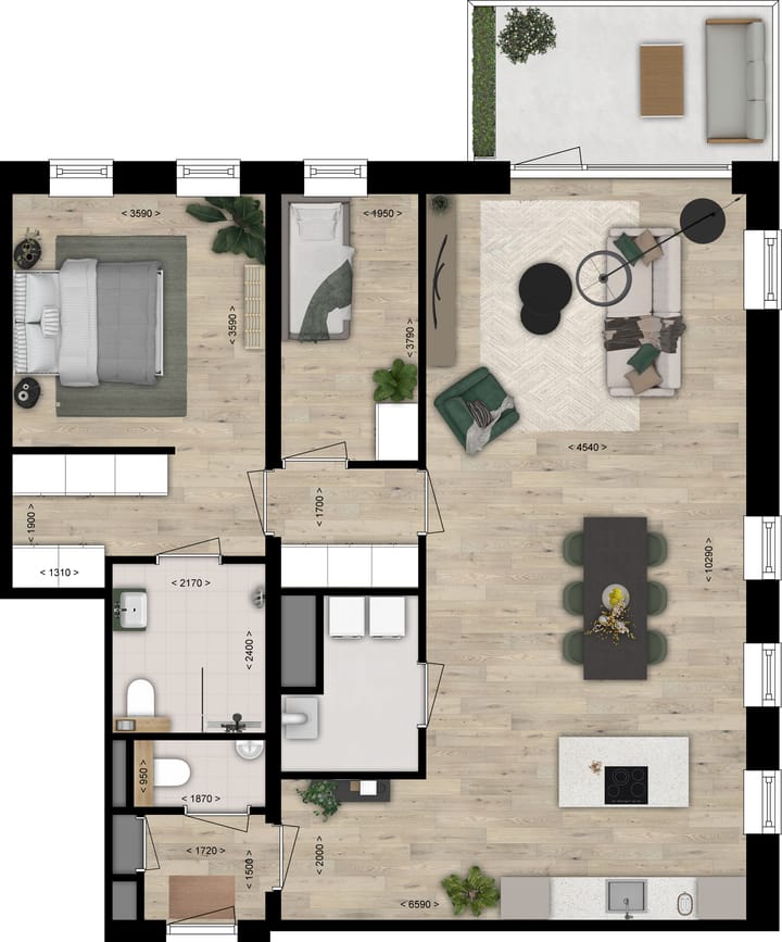 Foto 3 van Appartement type H (Bouwnr. 58)