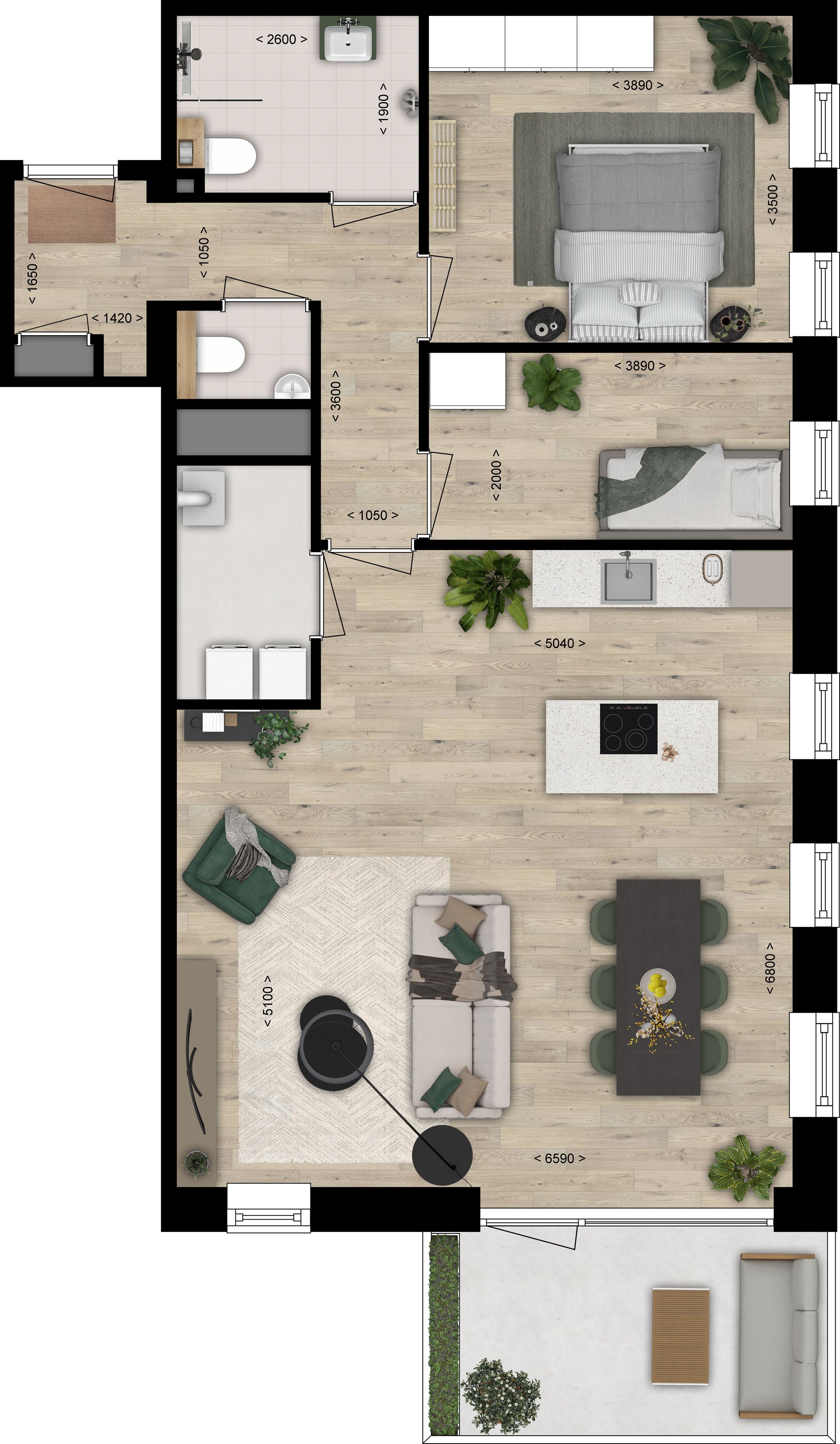 Foto 3 van Appartement type D (Bouwnr. 34)