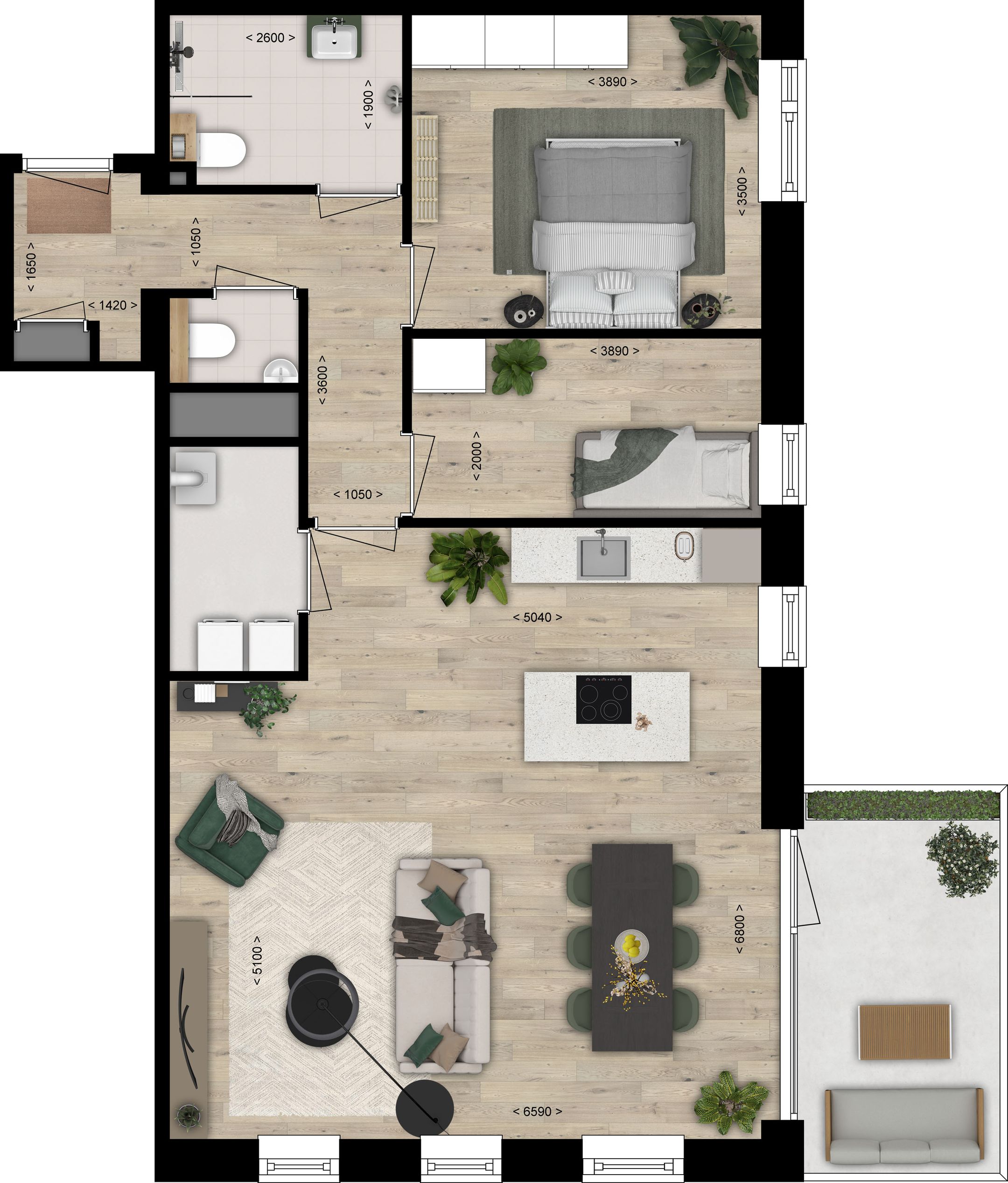 Foto 3 van Appartement type I (Bouwnr. 49)