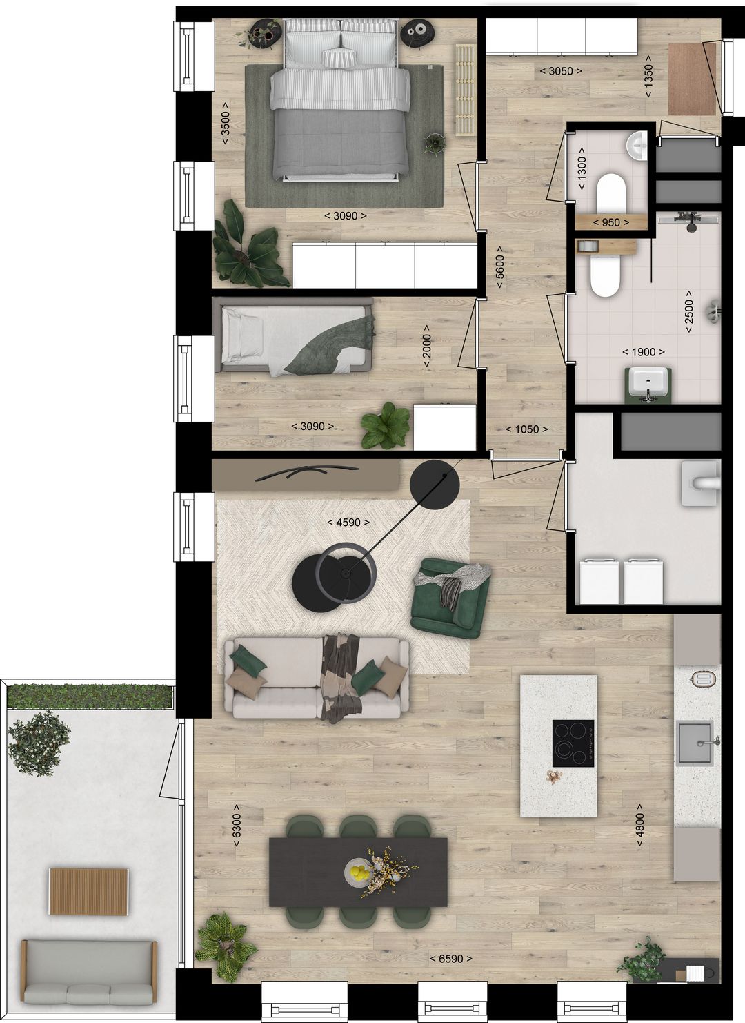 Foto 2 van Appartement type A (Bouwnr. 41)