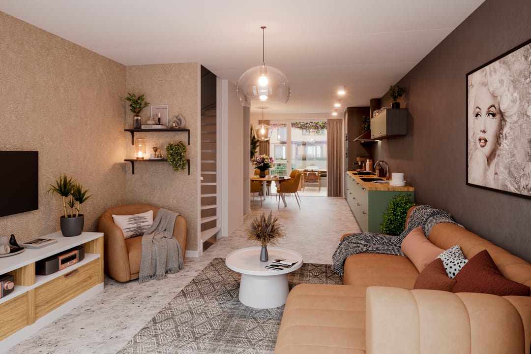 Foto 2 van stadswoning type P (Bouwnr. 3)