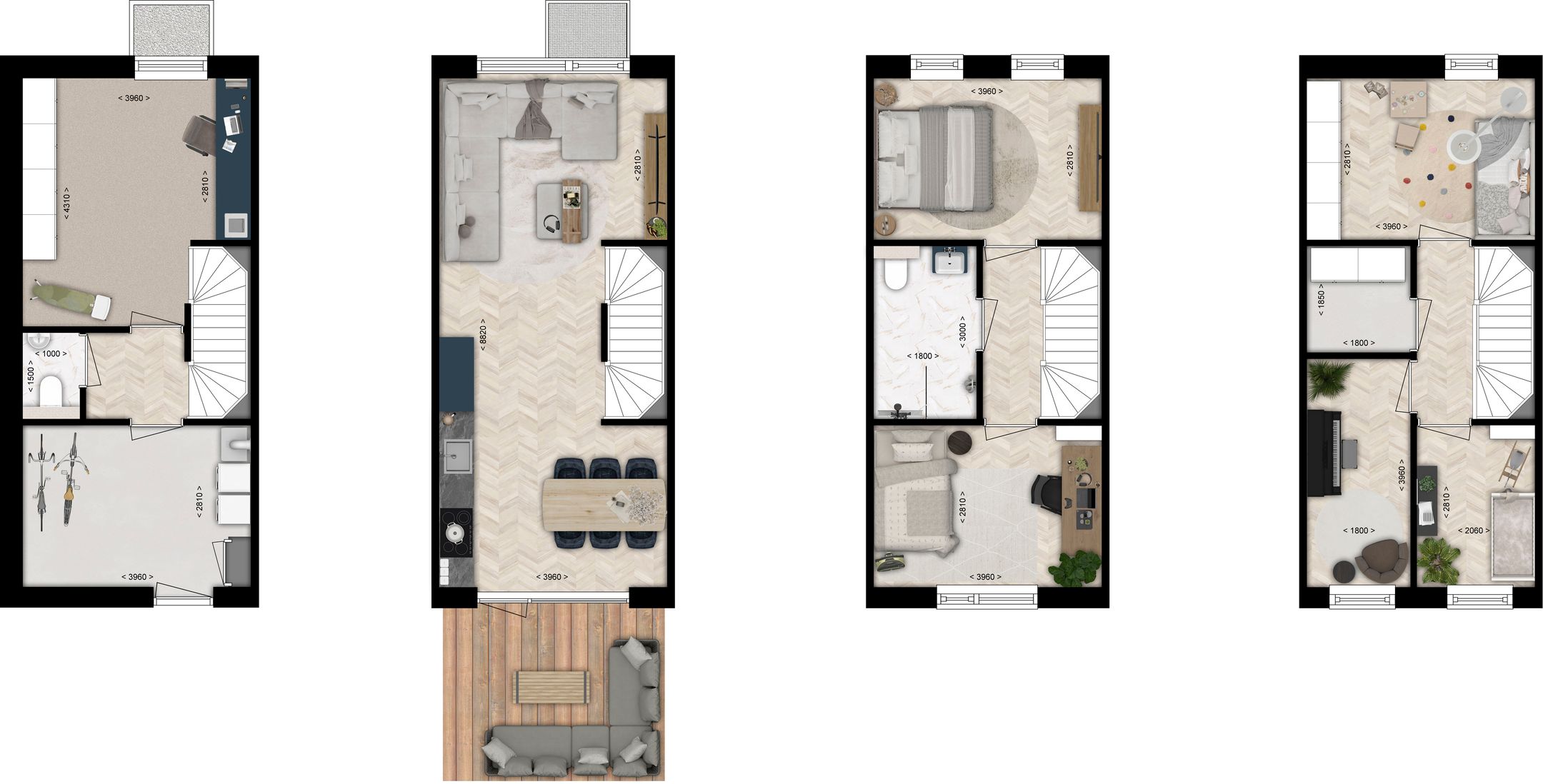 Foto 3 van stadswoning type P (Bouwnr. 3)