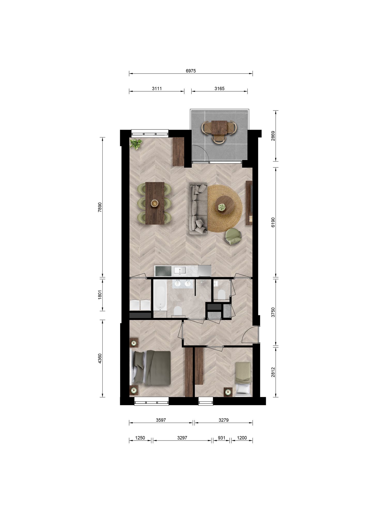 Foto 4 van 3-kamer appartement (Bouwnr. 68)