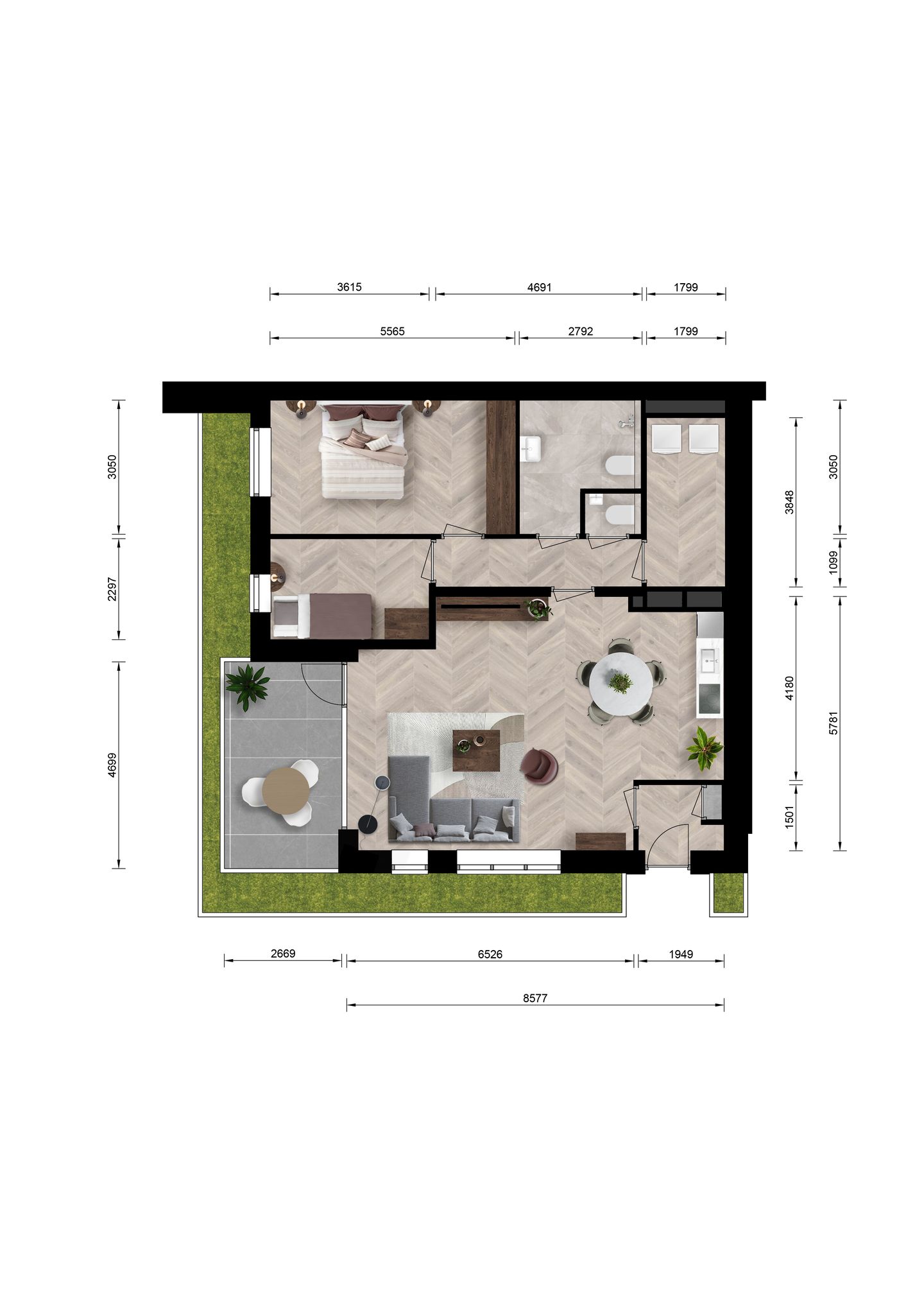Foto 4 van 3-kamer appartement (Bouwnr. 87)
