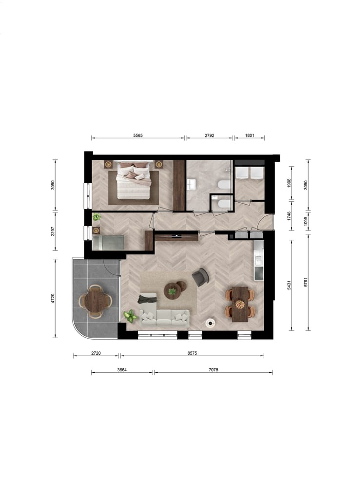 Photo 5 of 3-kamer appartement (Bouwnr. 105)