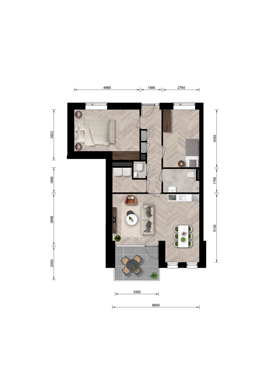 Photo 8 of 3-kamer appartement (Bouwnr. 119)