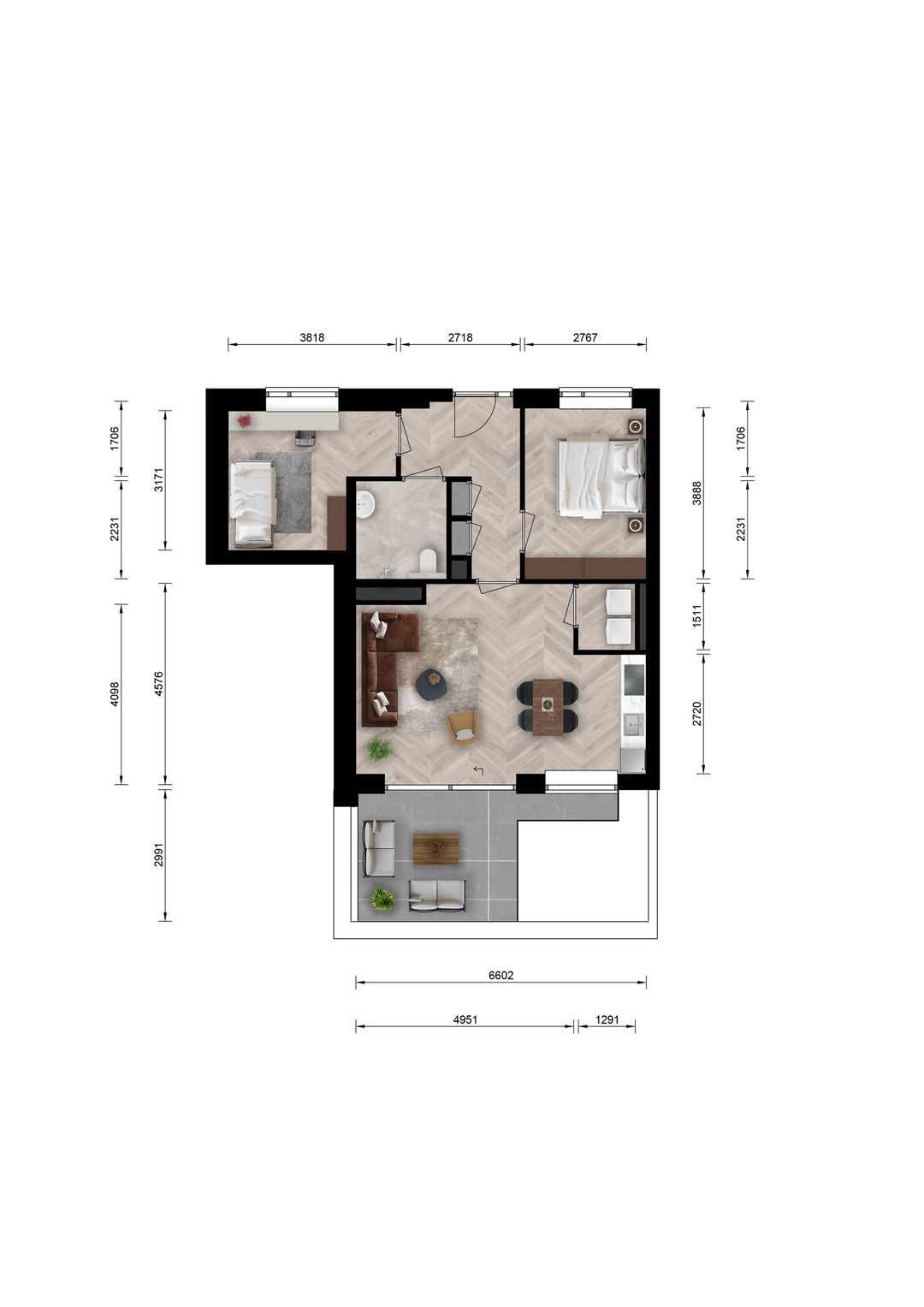 Foto 8 van 3-kamer appartement (Bouwnr. 133)