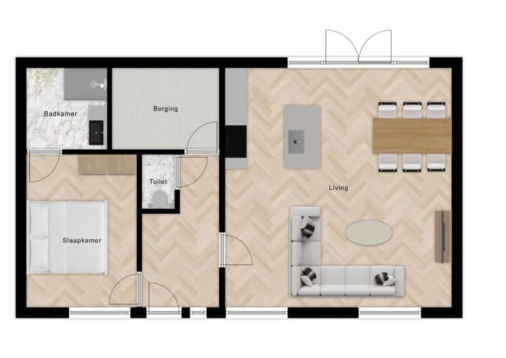 Foto 4 van St. Odolphisteeg 1-E