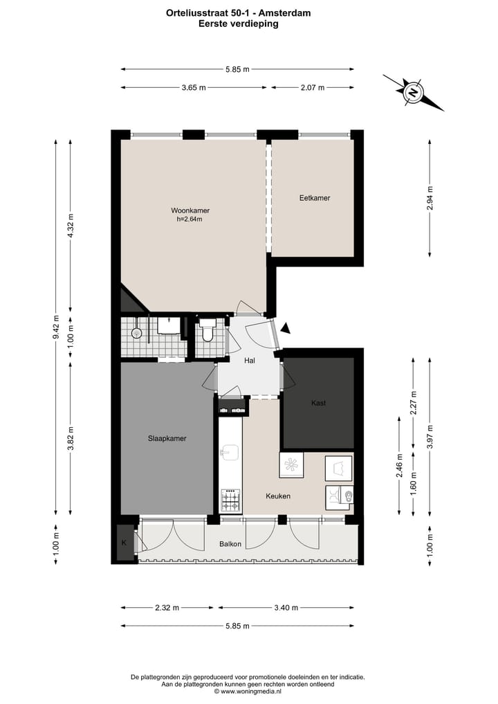 Photo 21 of Orteliusstraat 50-1