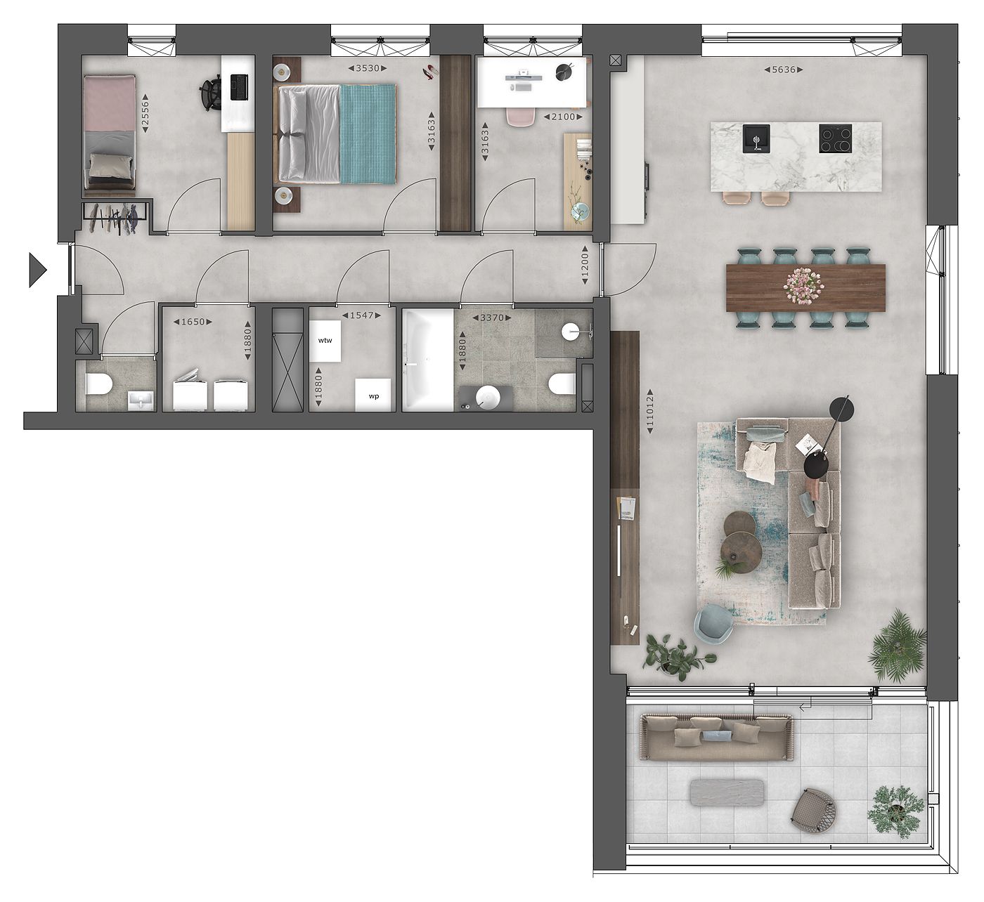 Foto 12 van Plas - Bouwnummer 015 (Bouwnr. 015)