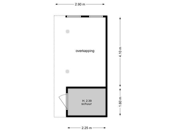 schuur 2 met overkapping