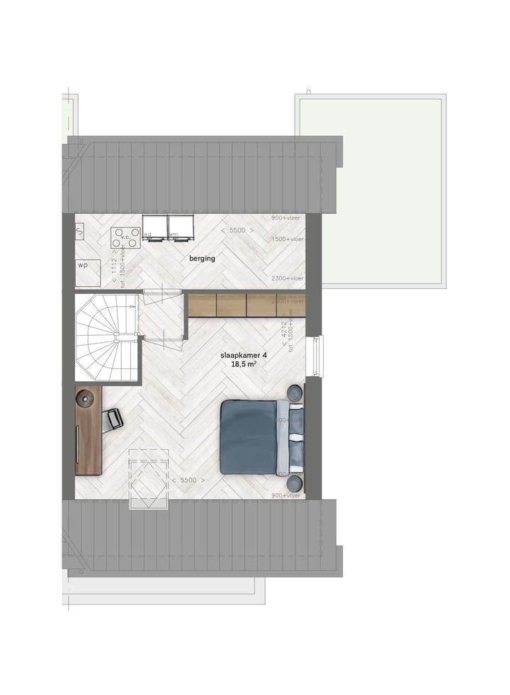 Photo 4 of KV4(s)-2^1 | langskap (Bouwnr. 292)