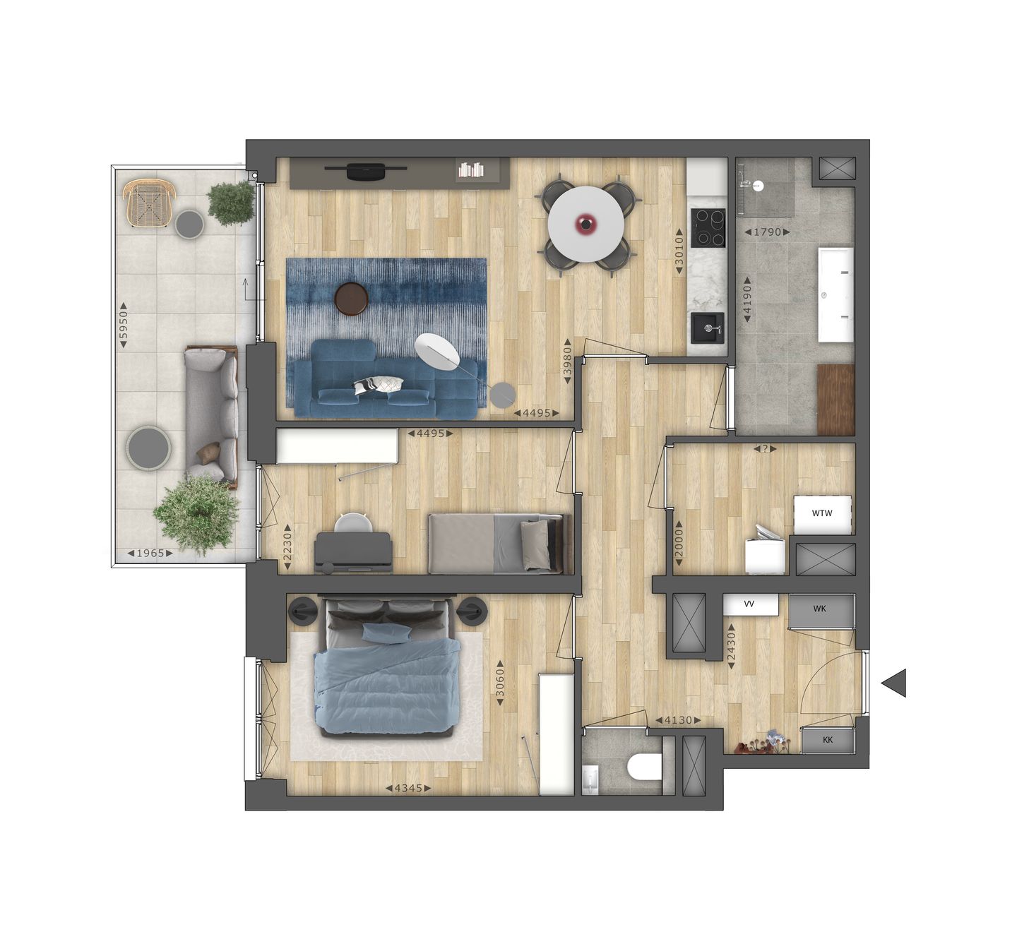 Foto 14 van 3-kamerappartement (type M) (Bouwnr. 111)