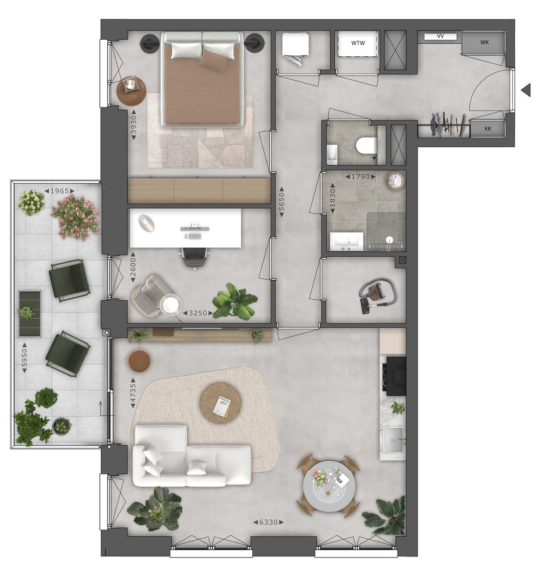 Foto 13 van 3-kamerappartement (type M) (Bouwnr. 120)