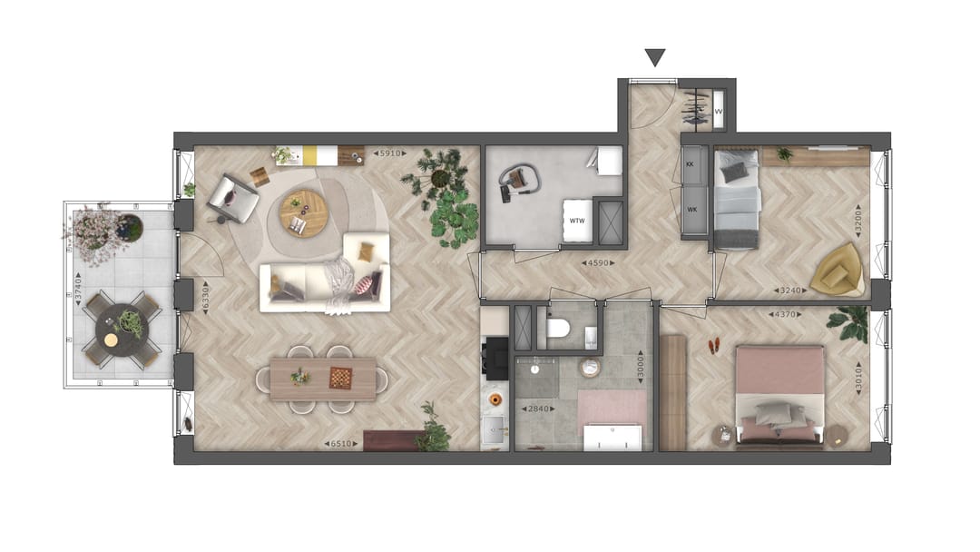 Photo 13 of 3-kamerappartement (type L) (Bouwnr. 160)