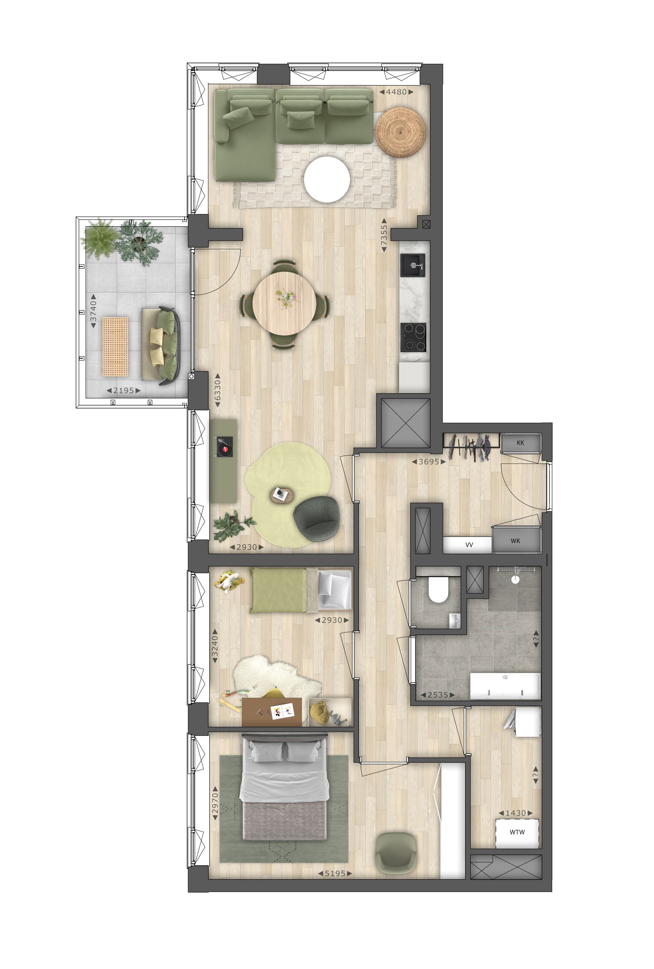 Photo 12 of 3-kamerappartement (type L) (Bouwnr. 173)