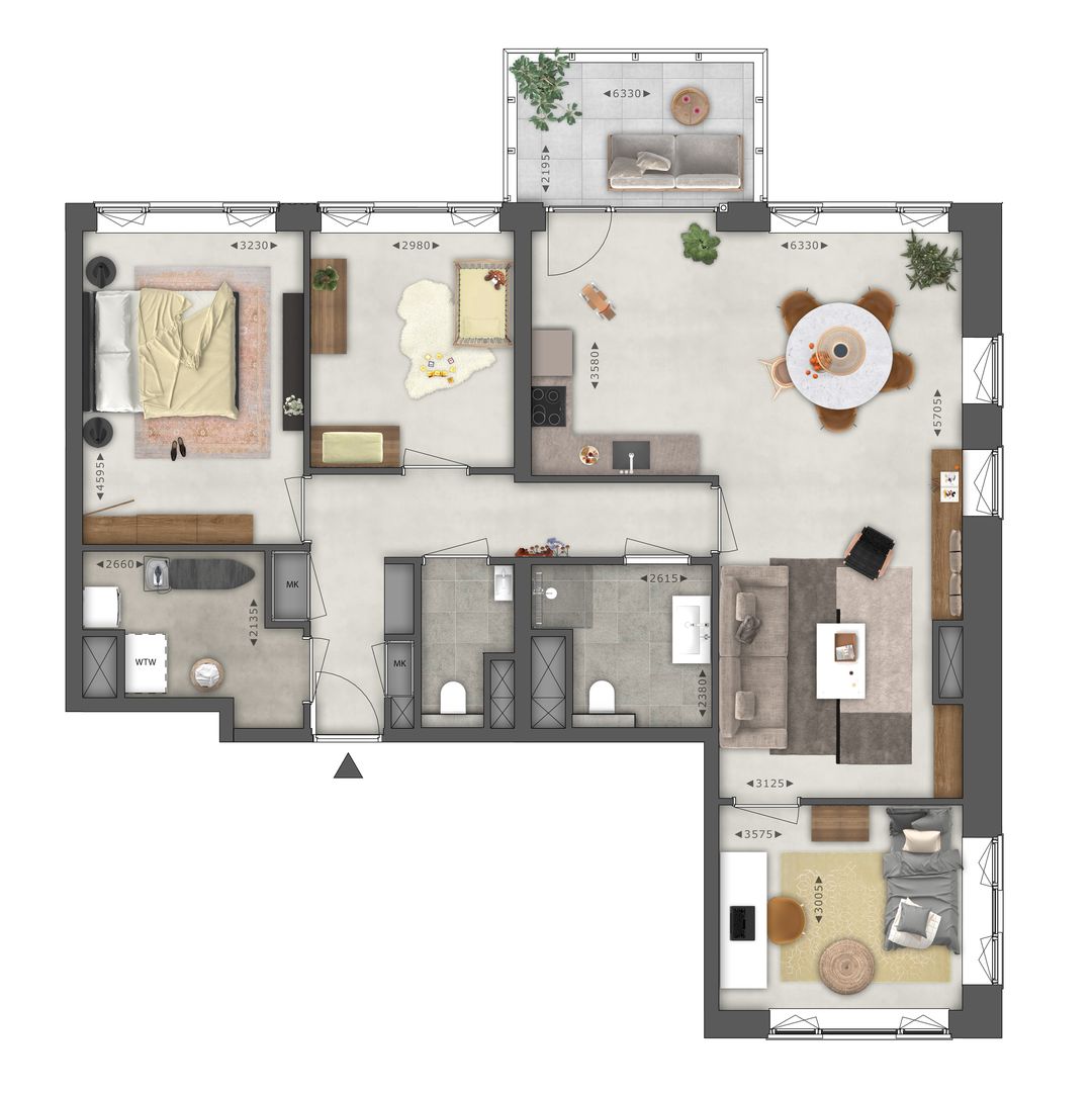 Foto 13 van 4-kamerappartement (type L) (Bouwnr. 174)