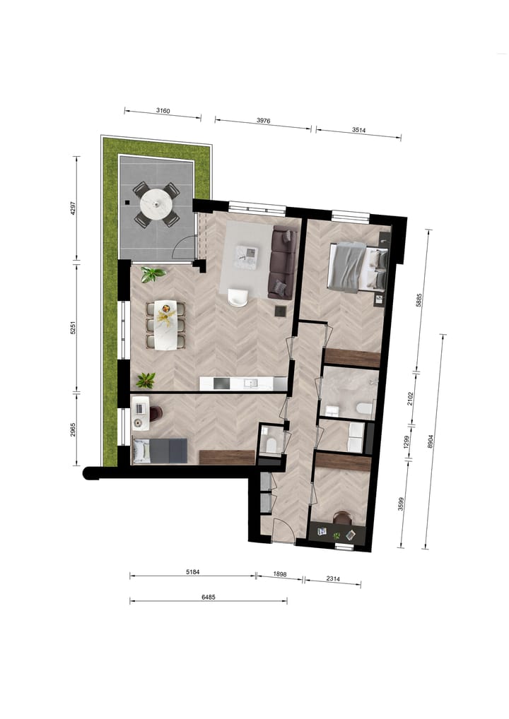 Photo 5 of 4-kamer appartement (Bouwnr. 80)