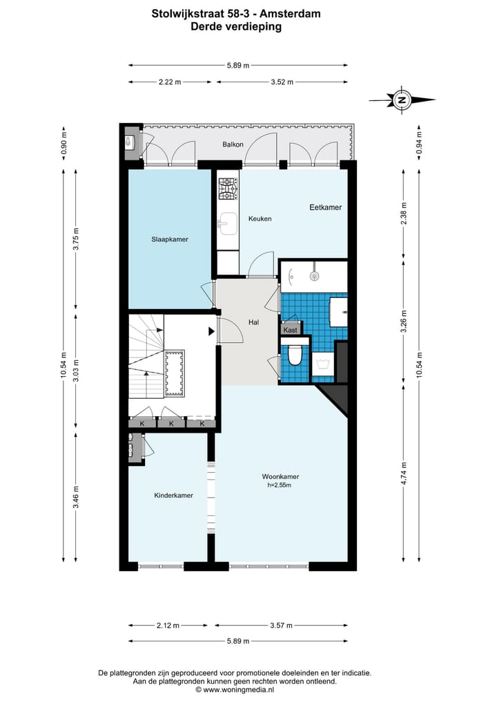 Foto 31 van Stolwijkstraat 58-3