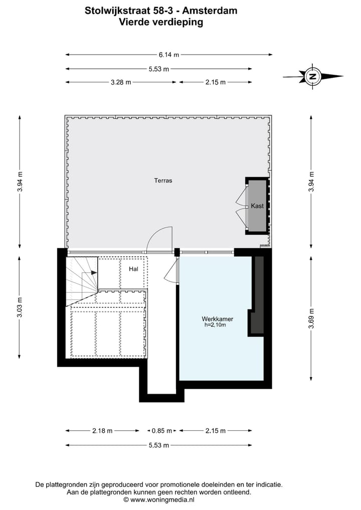 Foto 32 van Stolwijkstraat 58-3
