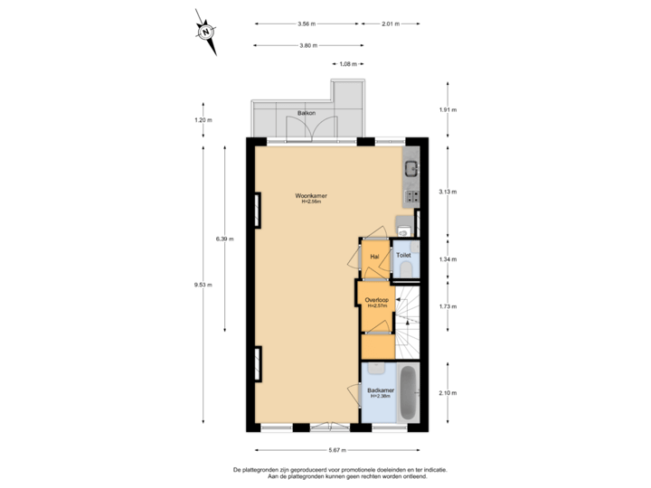 1e  Verdieping  Impressie