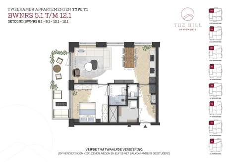 Image of T1 Apartment with shared street entrance